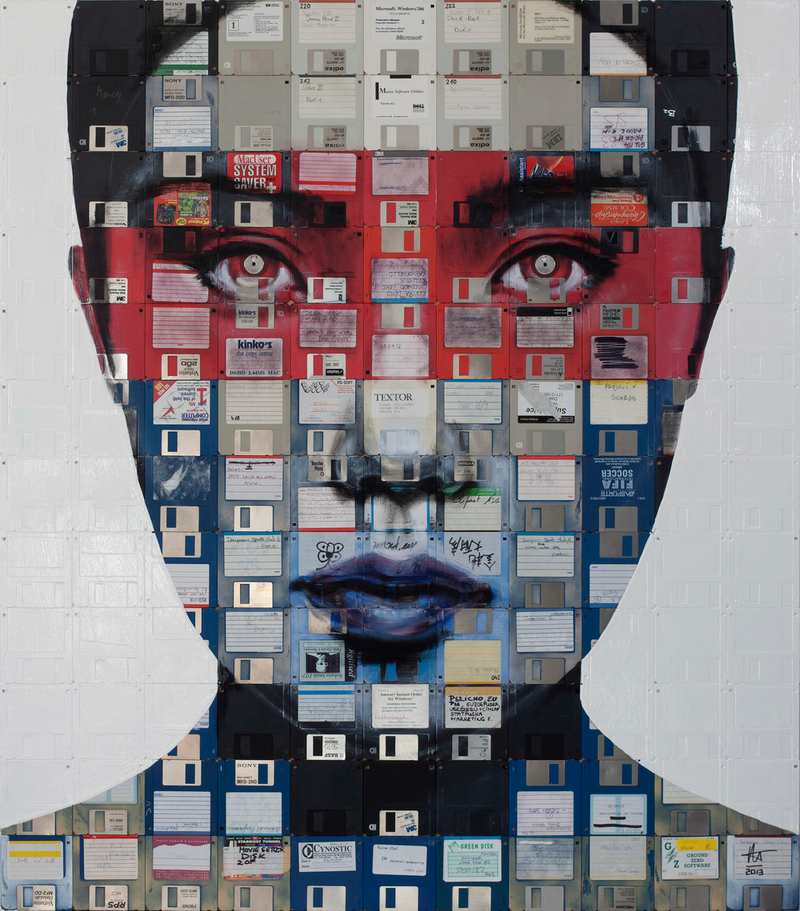 Illustration for article titled Timeless Portraits Created On Obsolete Floppy Disks And Film